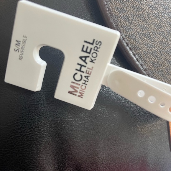 Michael Kors Reversible Leather Fanny Pack Belt Bag S/M Brown Gold AUTHENTIC NEW - Picture 11 of 14